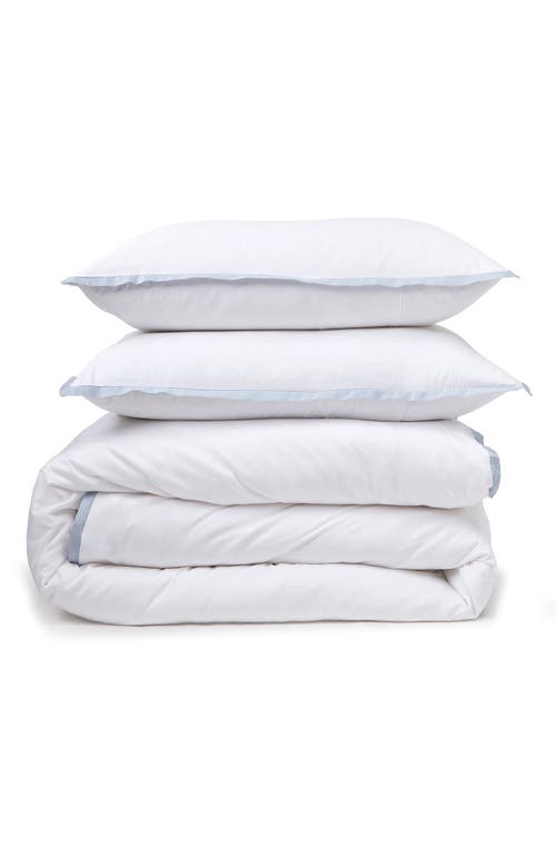 Pom Pom At Home Langston Sateen Duvet Cover & Sham Set In White