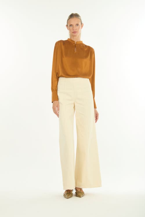 Secret Mission Arden Blouse In Brown