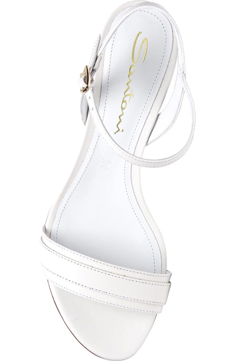 Santoni Women's mid-heel sandal, Alternate, color, White