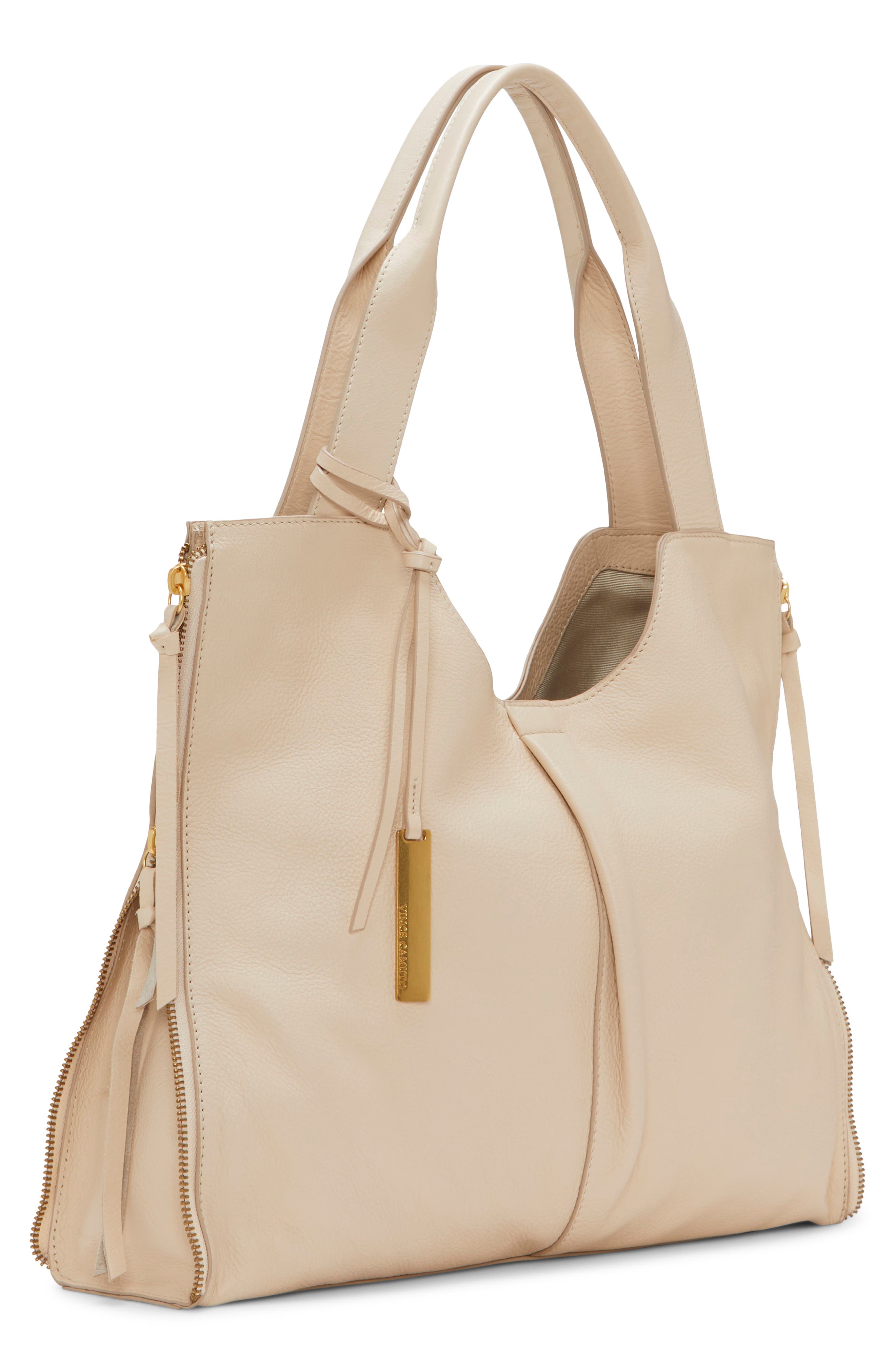 Vince Camuto Corla Leather Tote, Alternate, color, Light Beige