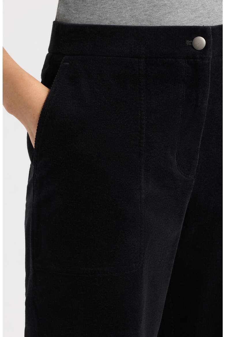 Straight Leg Ankle Pants, Alternate, color, BLACK