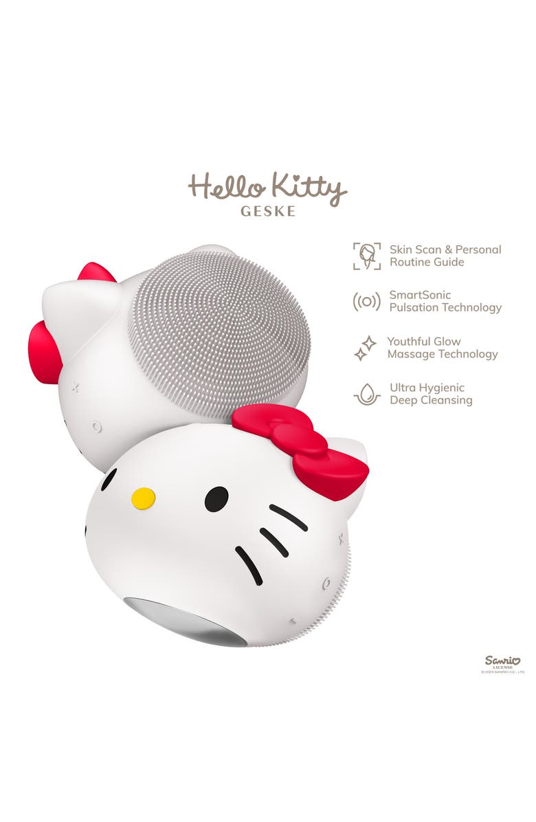 GESKE Hello Kitty SmartAppGuided Sonic Facial Brush | 4 in 1, Alternate, color, Hello Kitty Starlight