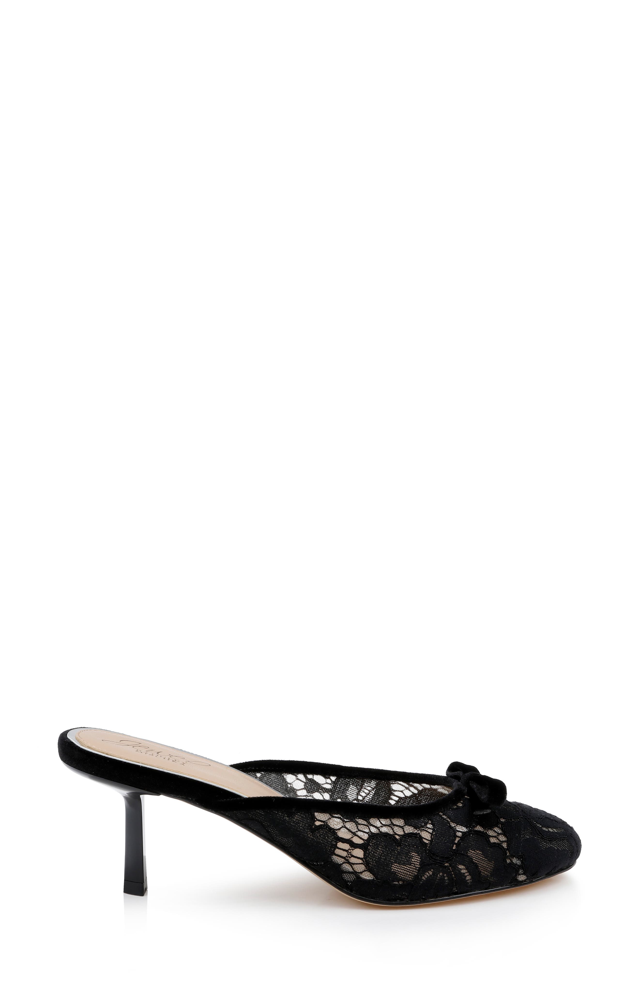 Jewel Badgley Mischka Elliot Mule, Alternate, color, Black Lace