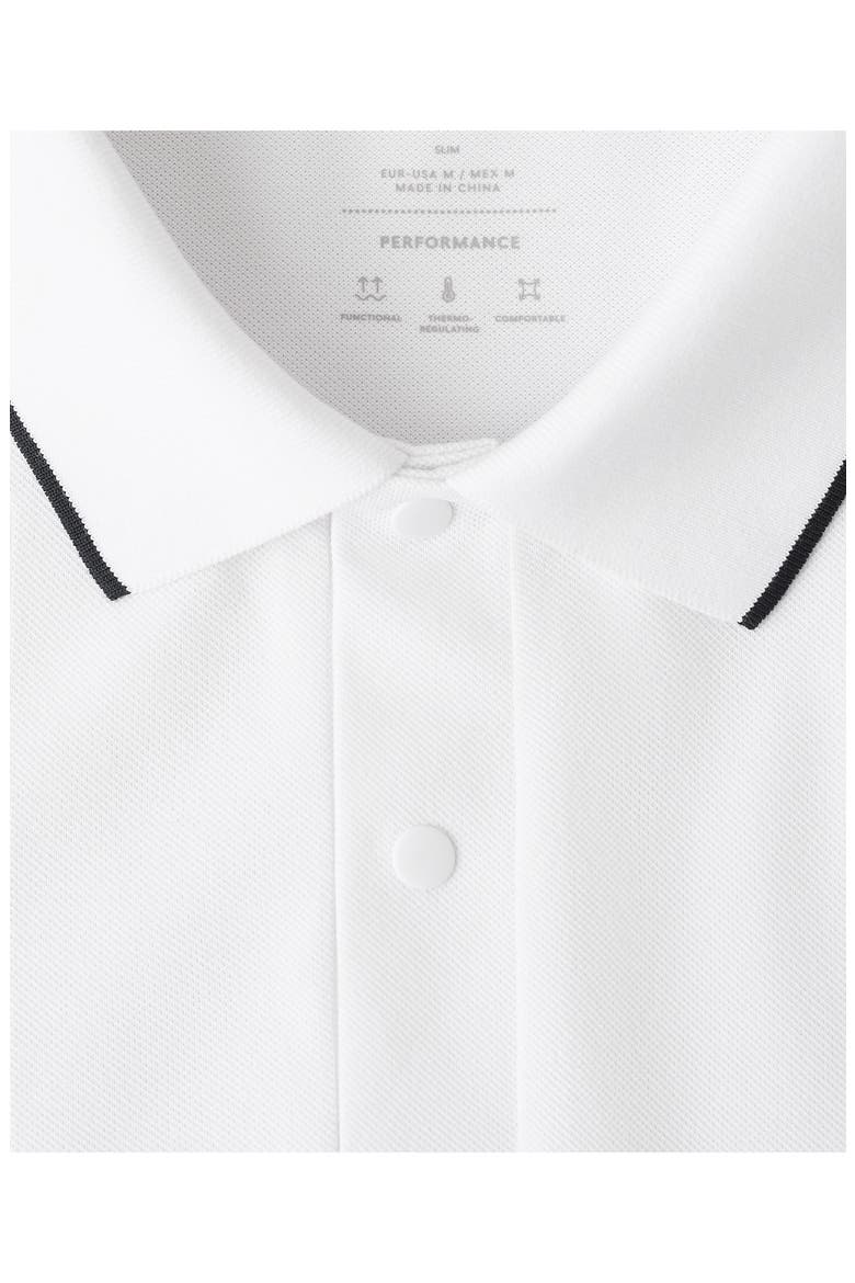 Comfort Stretch Tipped Piqué Polo, Alternate, color, WHITE