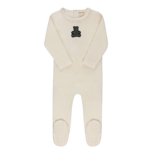 Ely's & Co. Velour Plaid Bear Collection In White