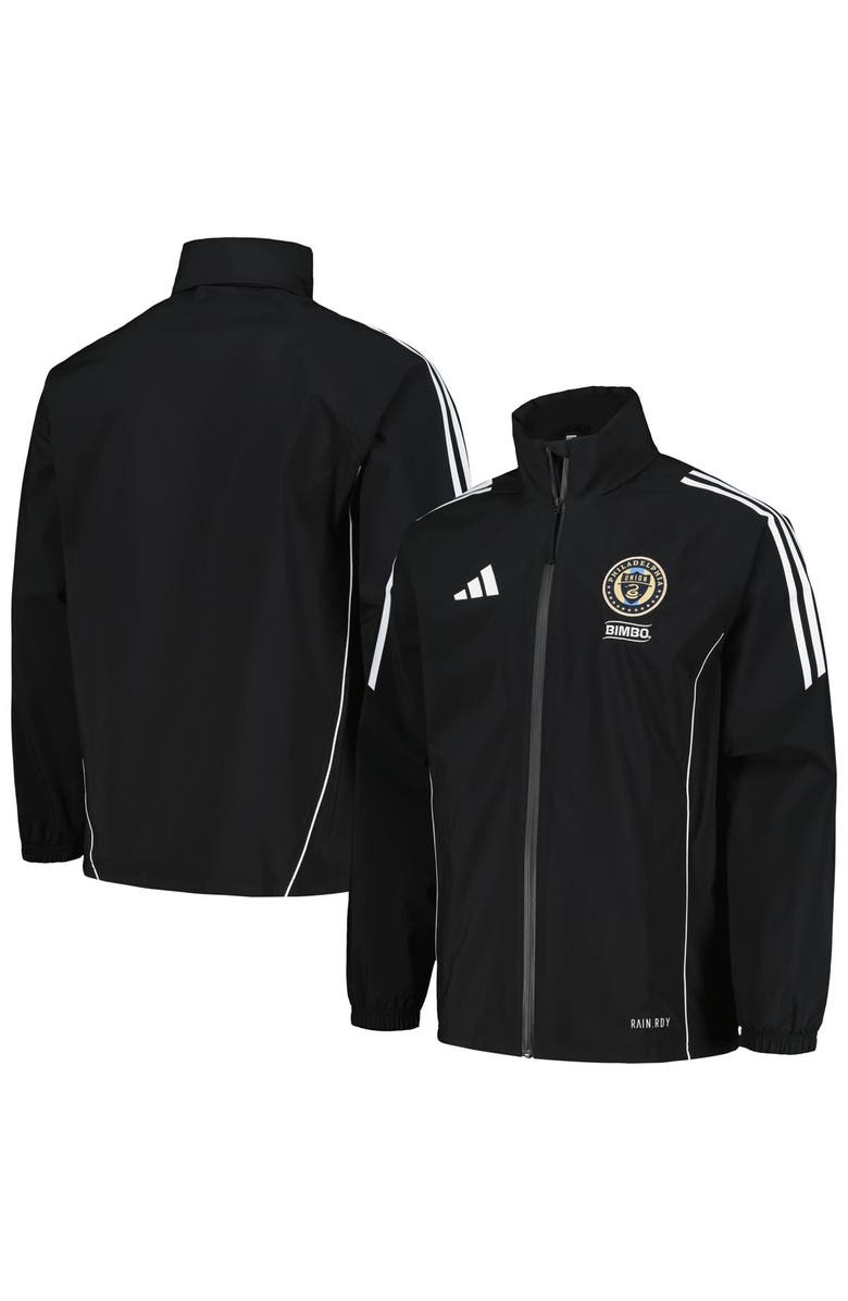 adidas Men's adidas Black Philadelphia Union Tiro 24 Full-Zip Hoodie Rain Jacket, Main, color, 