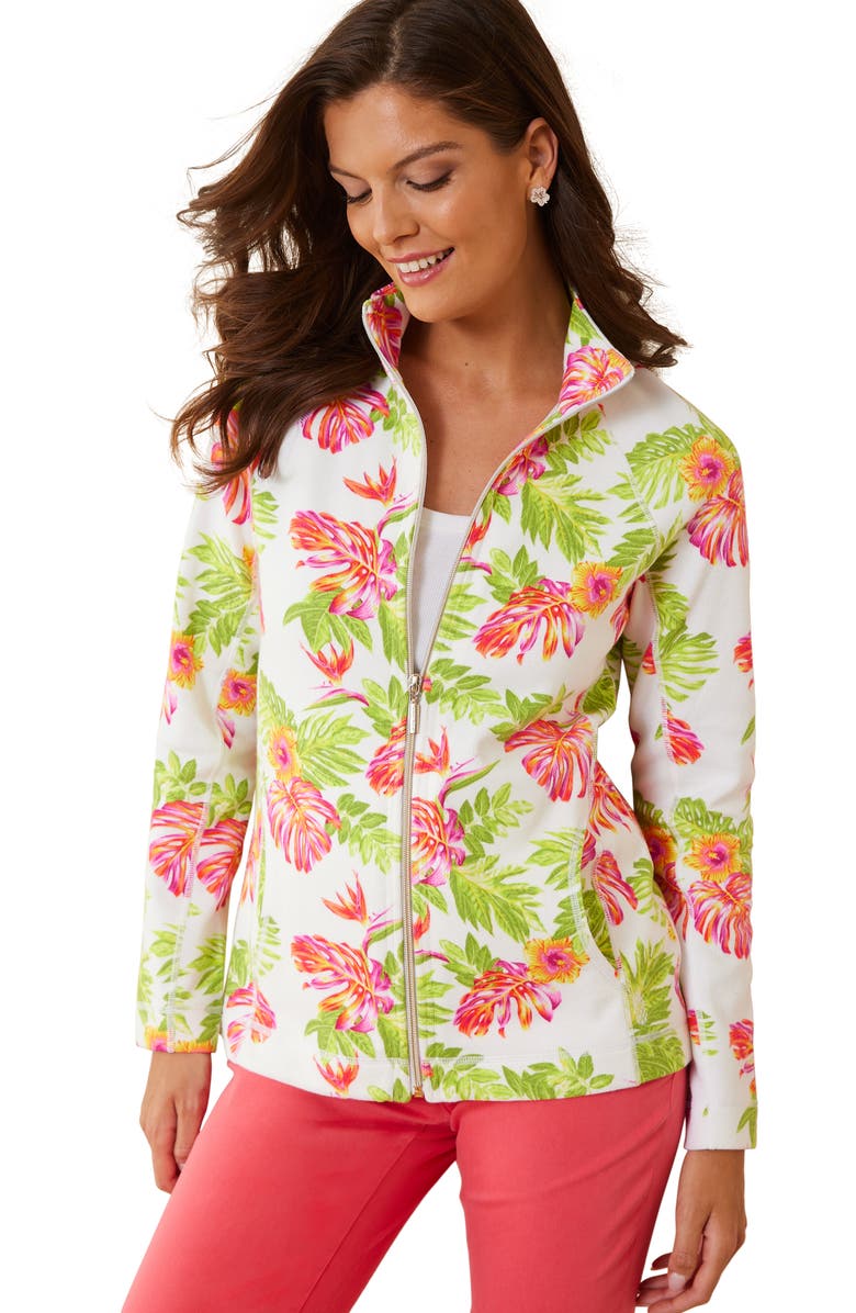 Tommy Bahama Aruba Tidal Fronds Zip Jacket, Alternate, color, 