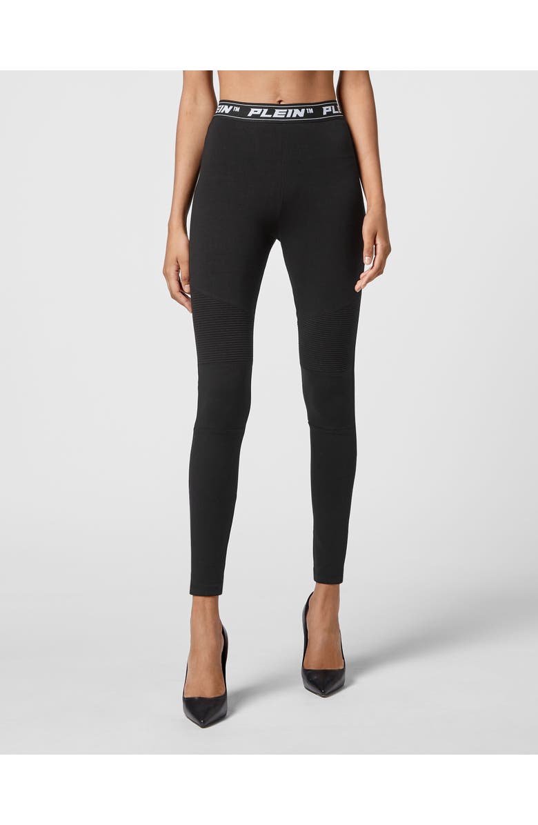 PHILIPP PLEIN Jogging Biker Leggings Women, Main, color, Black