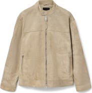 AllSaints Felix Suede Racer Jacket