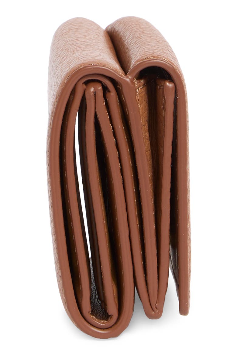 The Medium Leather Trifold Wallet, Alternate, color, ARGAN OIL