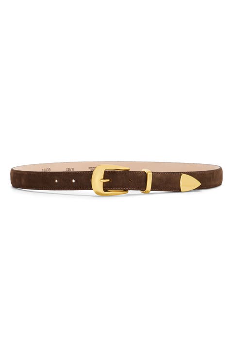 No. 16 Crocodile Texture Leather Belt