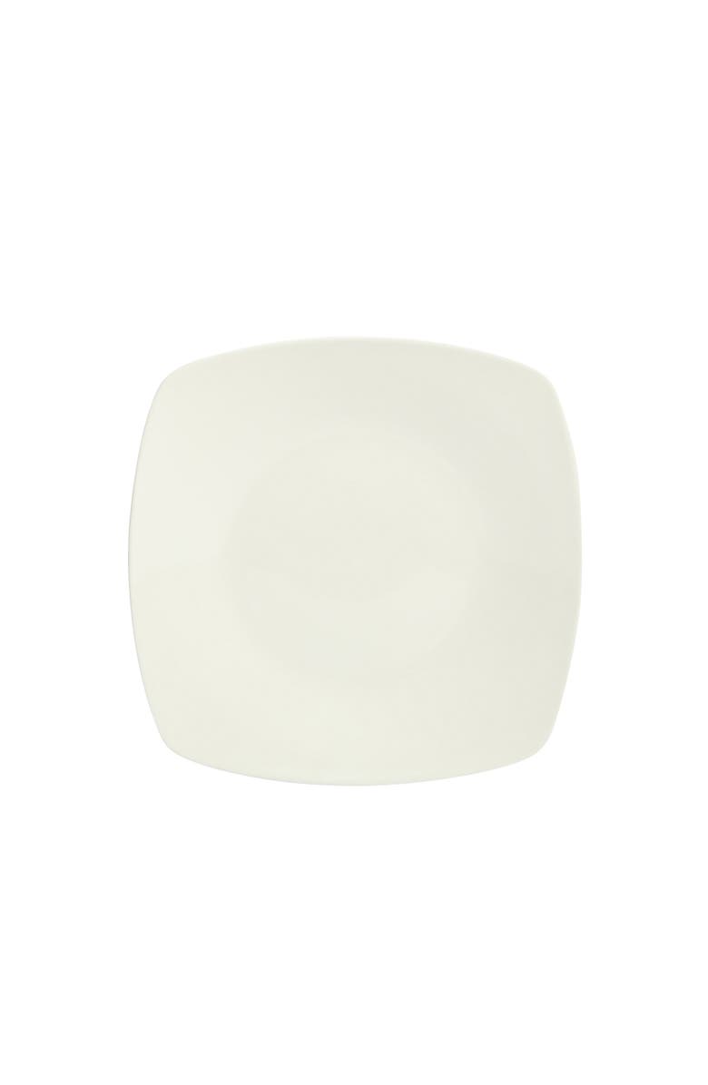 Gibson Home 40-Piece Square Porcelain Dinnerware Set, Service for 8, Alternate, color, White