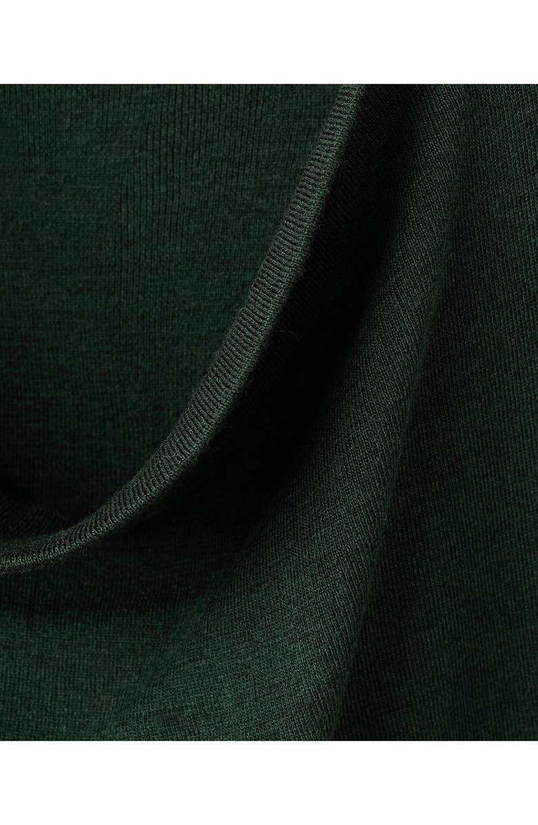 MANGO Drape Crop Sweater, Alternate, color, Dark Green