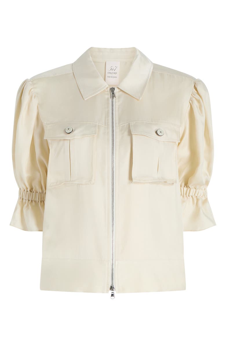 Cinq à Sept Holly Ruffle Sleeve Jacket, Alternate, color, Light Plaster