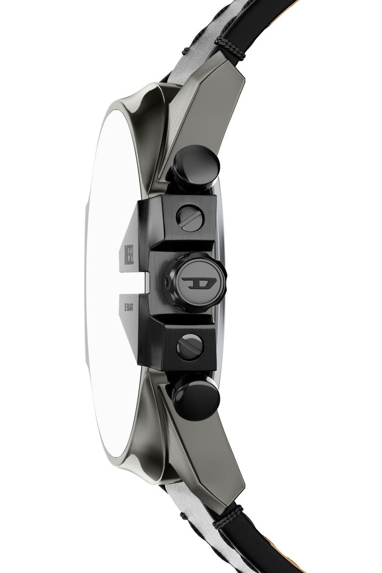Mega Chief Gunmetal Chronograph Watch, 48mm, Alternate, color, BLACK
