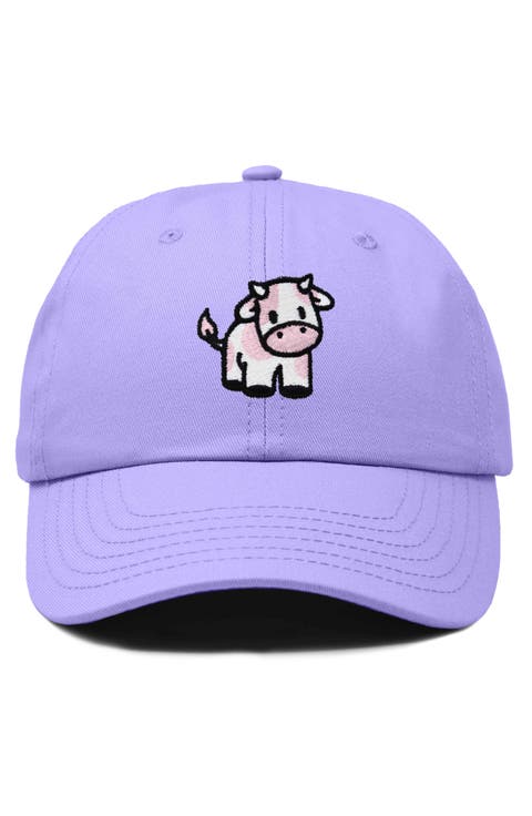 Strawberry Cow Embroidered Cap