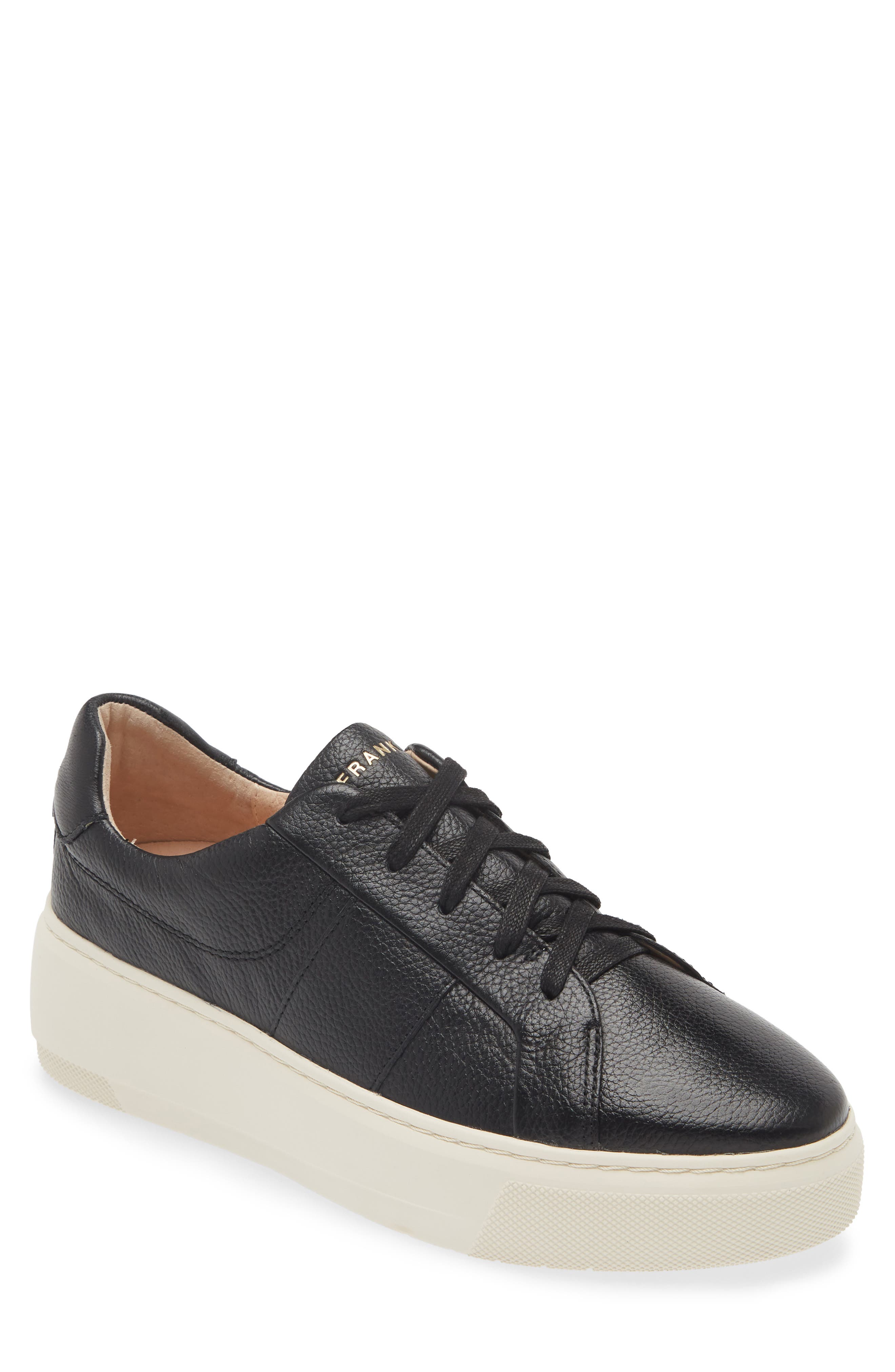 FRANKIE4 Riley Platform Sneaker, Main, color, Black Tumbled