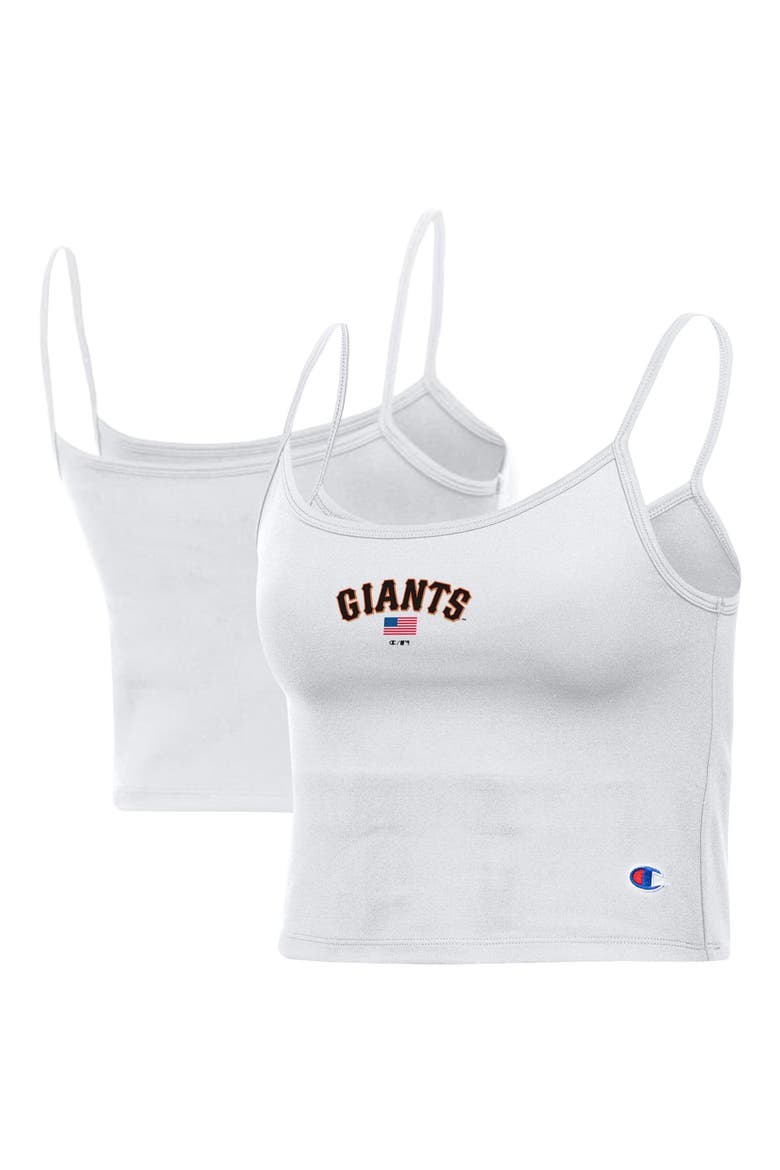 Women's Champion White San Francisco Giants America Scoop Tank Top, Main, color, White