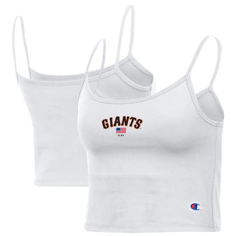 Women's Champion White San Francisco Giants America Scoop Tank Top