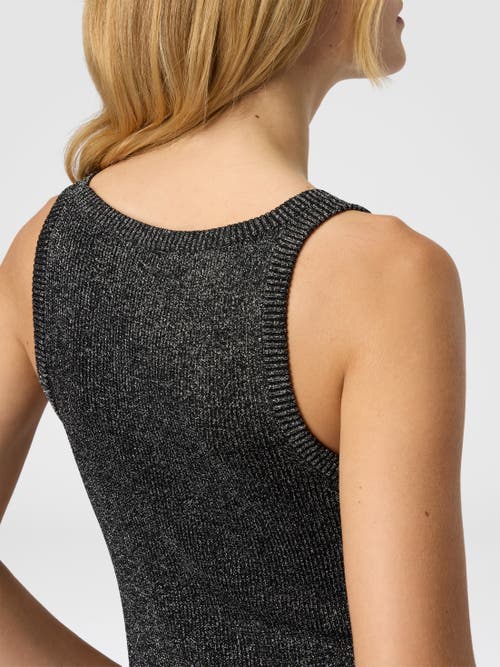 Missoni Scoop-neck Metallic-effect Tank Top In Black