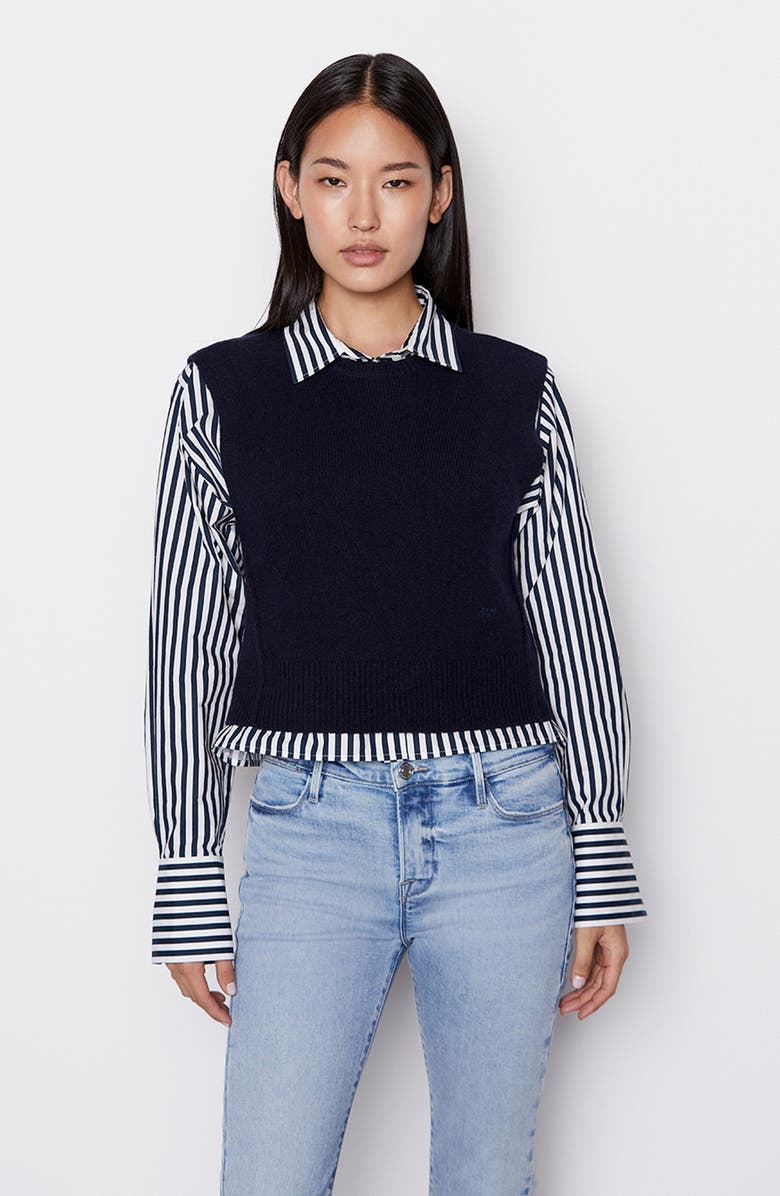 FRAME Recycled Cashmere & Wool Sweater Vest, Alternate, color,