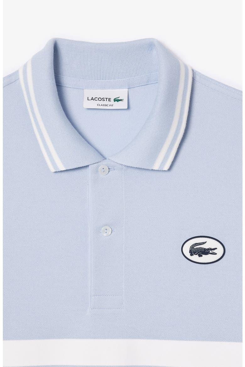 Classic Fit Stripe Piqué Knit Polo, Alternate, color, PHOENIX/ FARINE