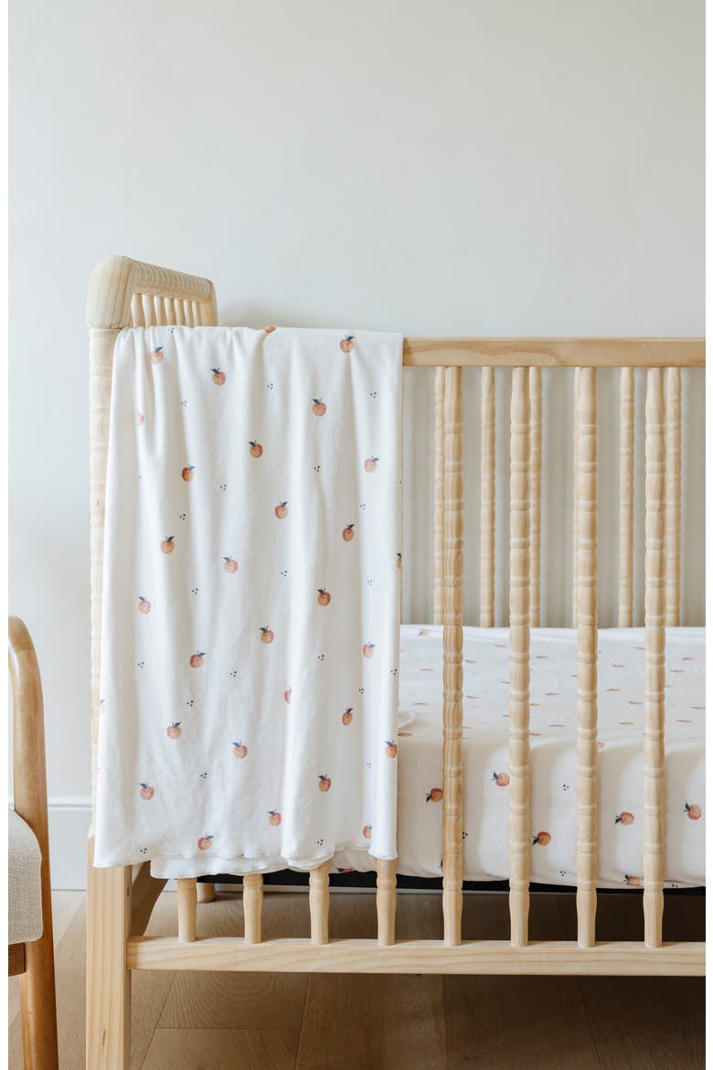 Minky Print Swaddle, Alternate, color, APPLE