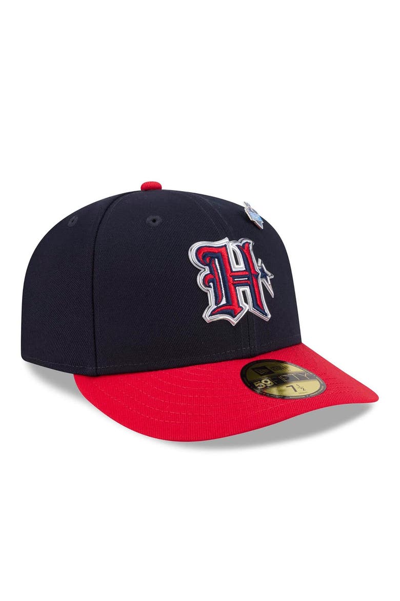 Men's New Era  Navy/Red Houston Texans 2026 NFL Draft Pre-Curved 59FIFTY Fitted Hat, Alternate, color, Navy