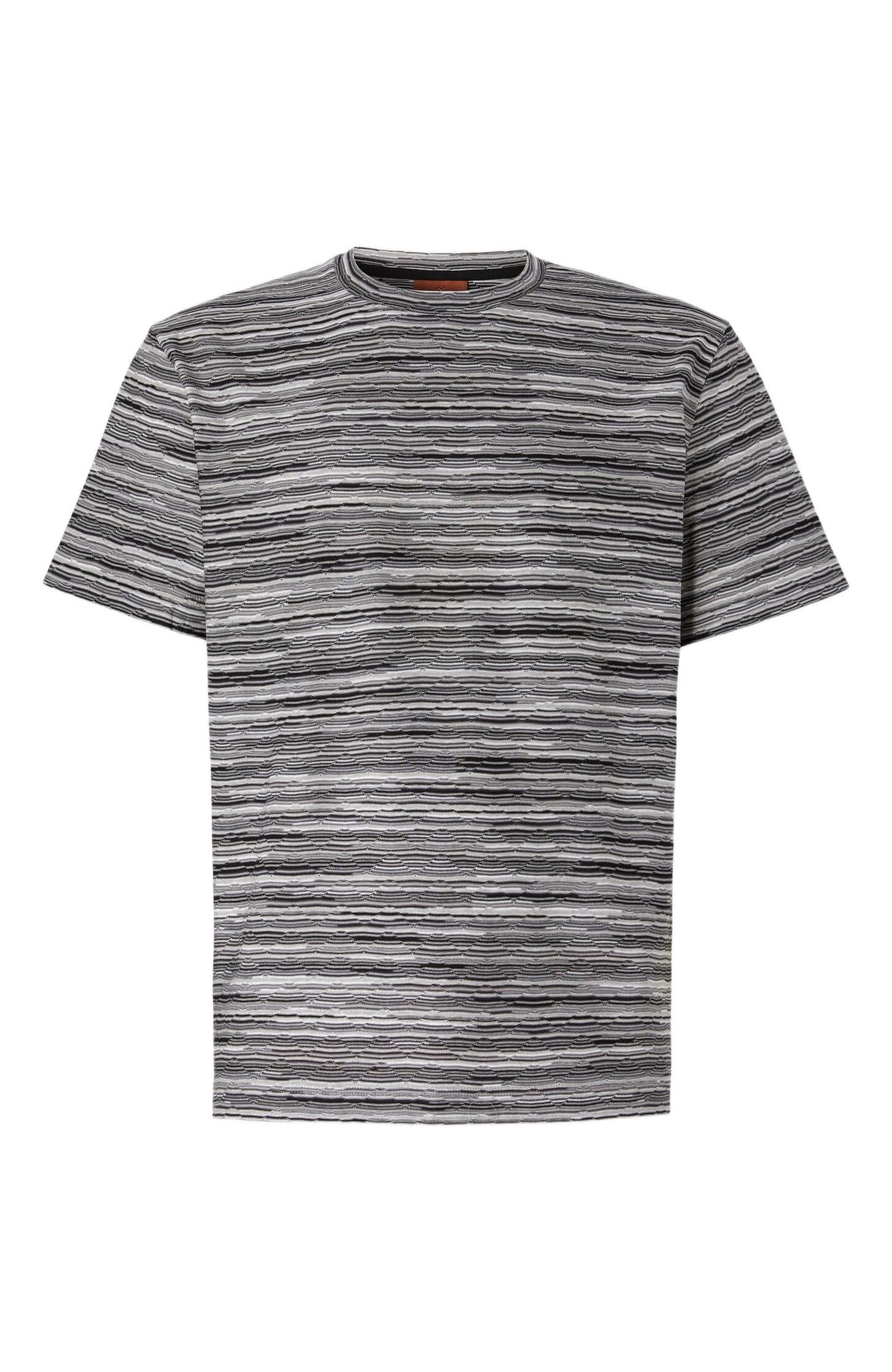 T-shirt With Flame And Zigzag Pattern - image 2
