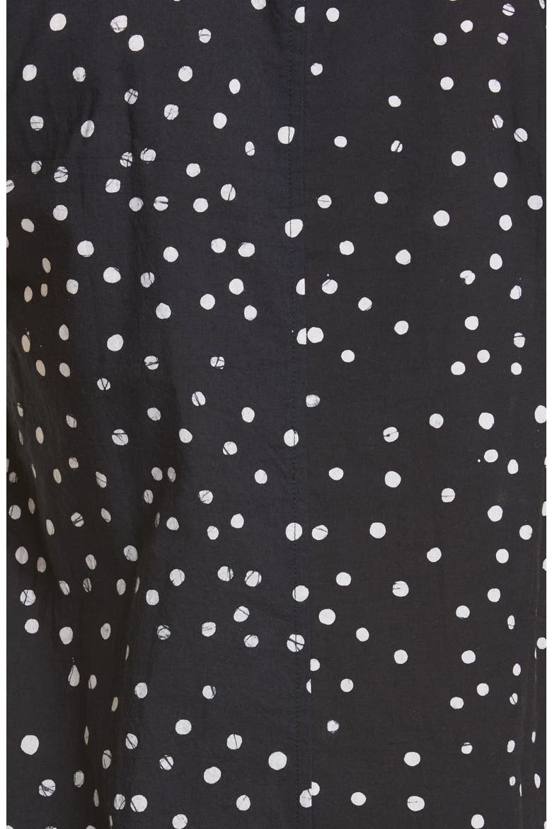 Dot Print Organic Cotton Shift Dress, Alternate, color, BLACK/ WHITE