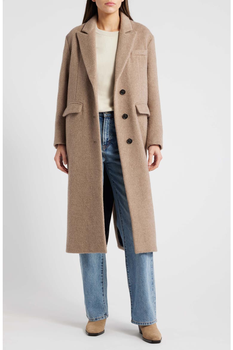 Opera Wool Blend Coat, Alternate, color, HEATHER LATTE