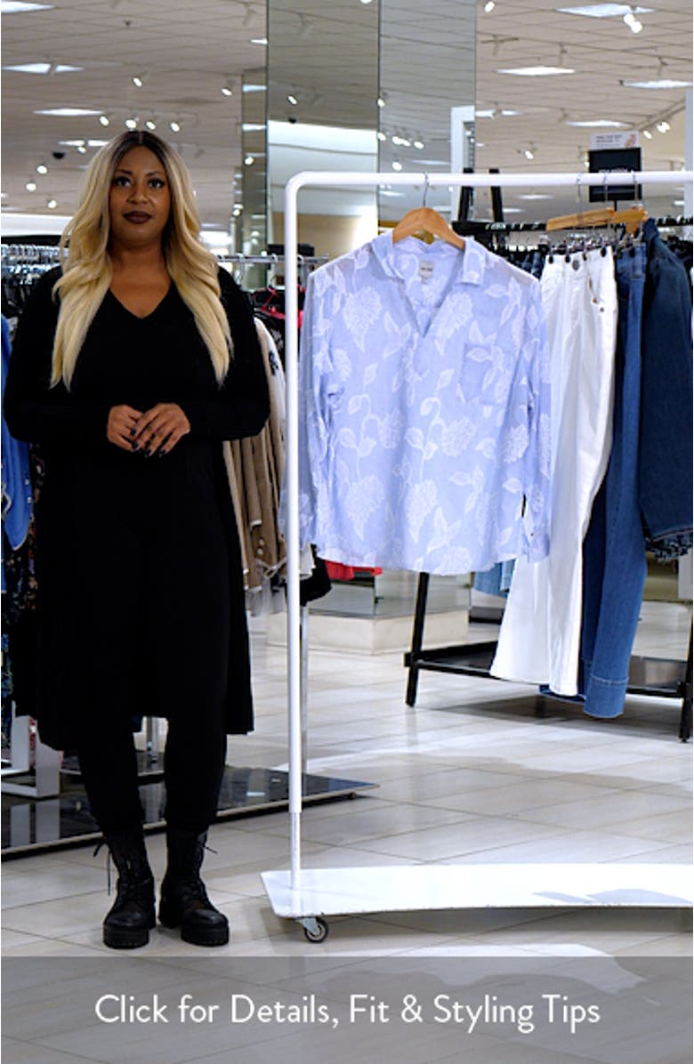 Sky Stripe Jacquard Popover Top, sales video thumbnail