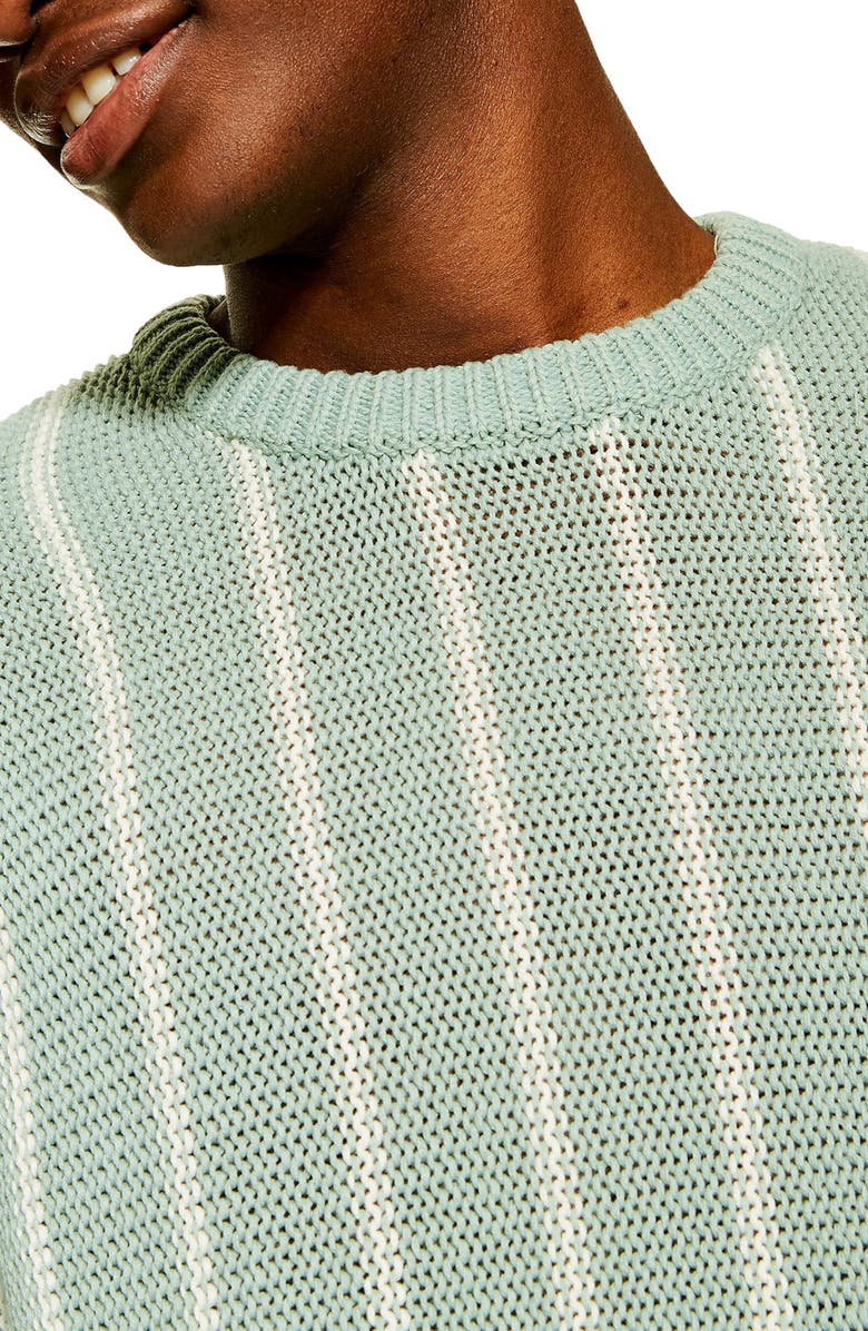 Topman Chunky Stripe Sweater, Alternate, color,