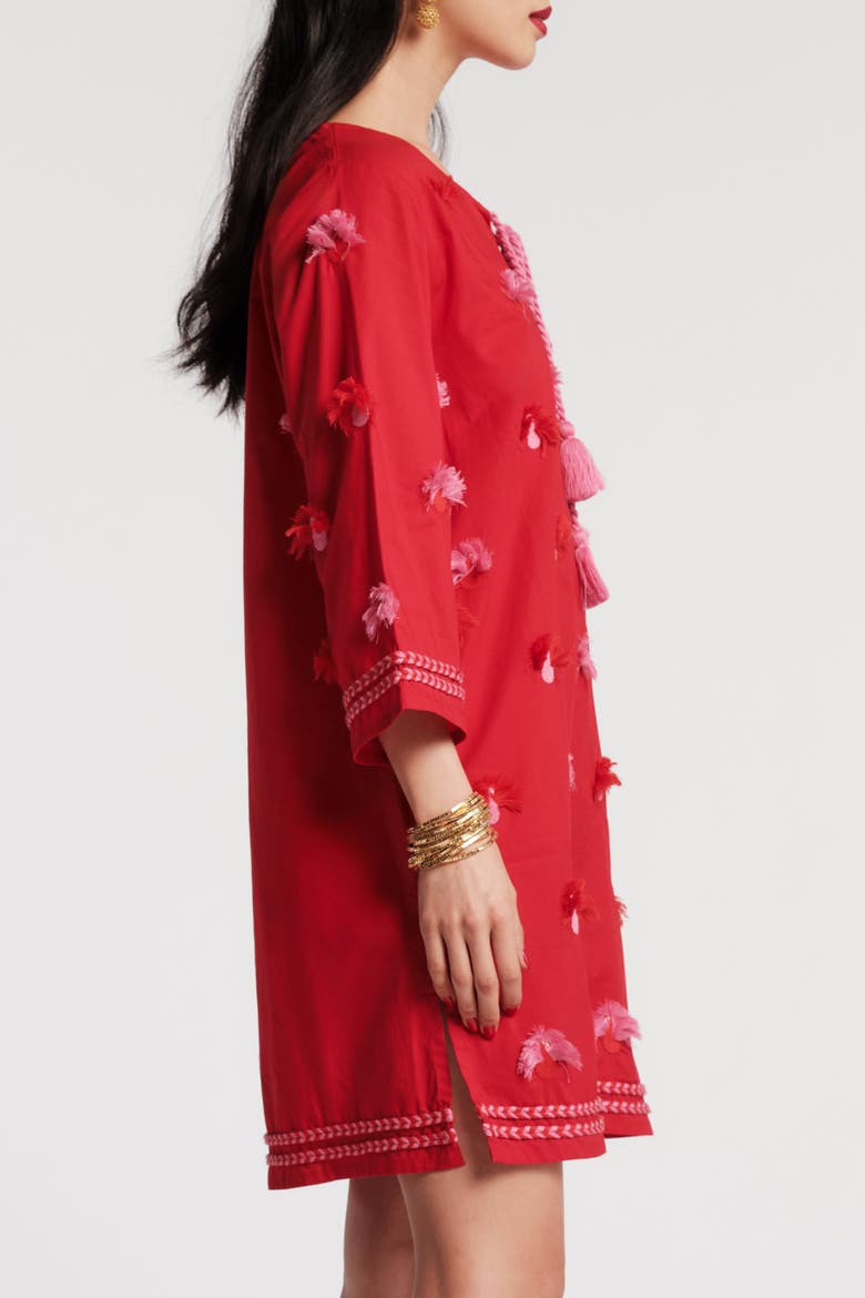 Capri Peacock Tunic, Alternate, color, Red/Pink
