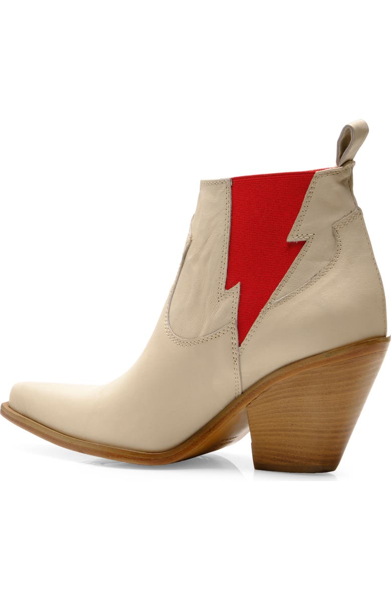 Free People Flash Western Chelsea Boot, Alternate, color, Bone
