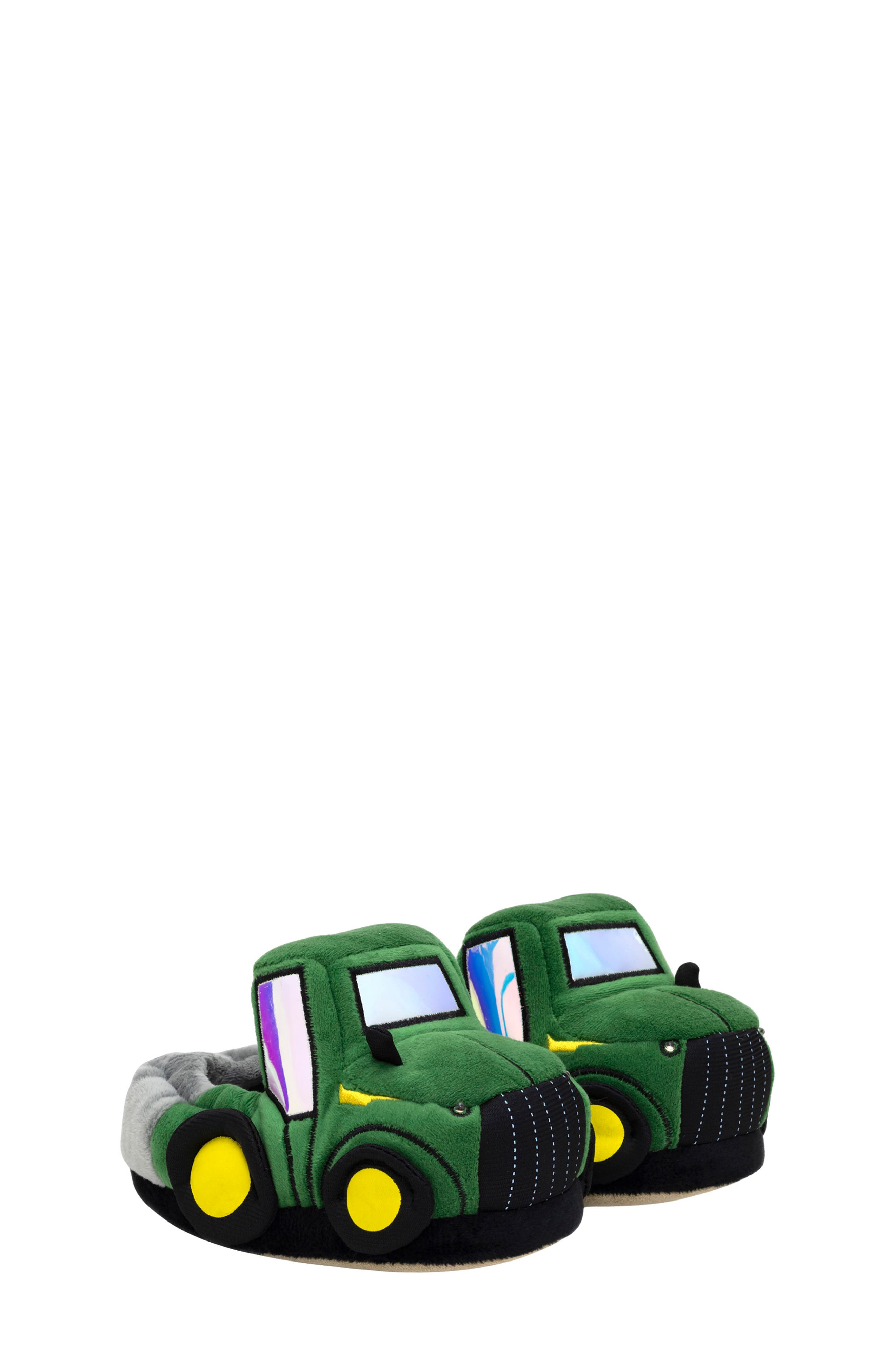 Robeez<sup>®</sup> Kids' Tractor LIght-Up Slipper, Main, color, Green