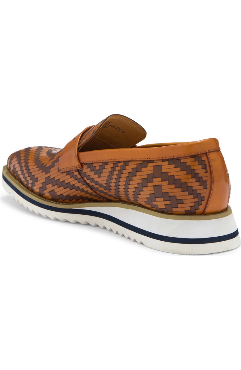 Maison Forte Marbella Woven Penny Loafer, Alternate, color, Cognac