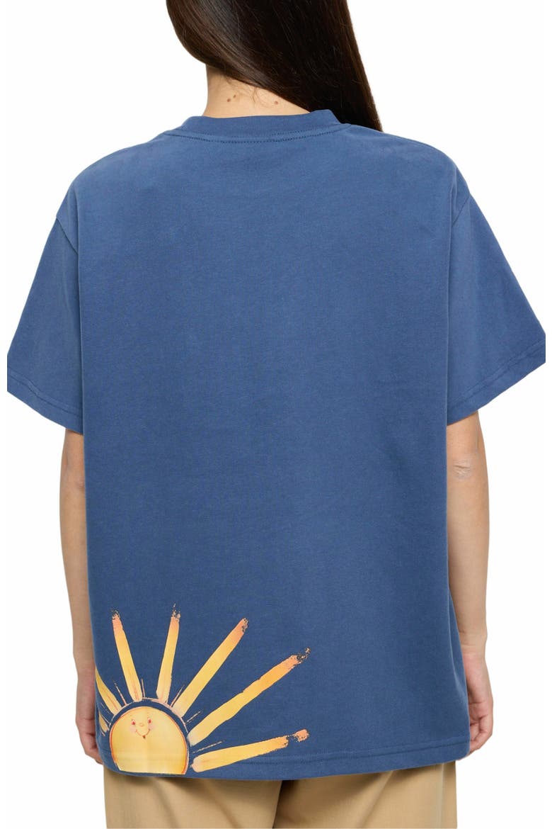 HAPPINESS LOOKS GOOD OVERSIZED TEE, Main, color, BLUE