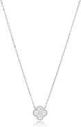 The Lovery Fine Jewelry CZ Single Clover Necklace