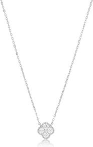 The Lovery Fine Jewelry CZ Single Clover Necklace