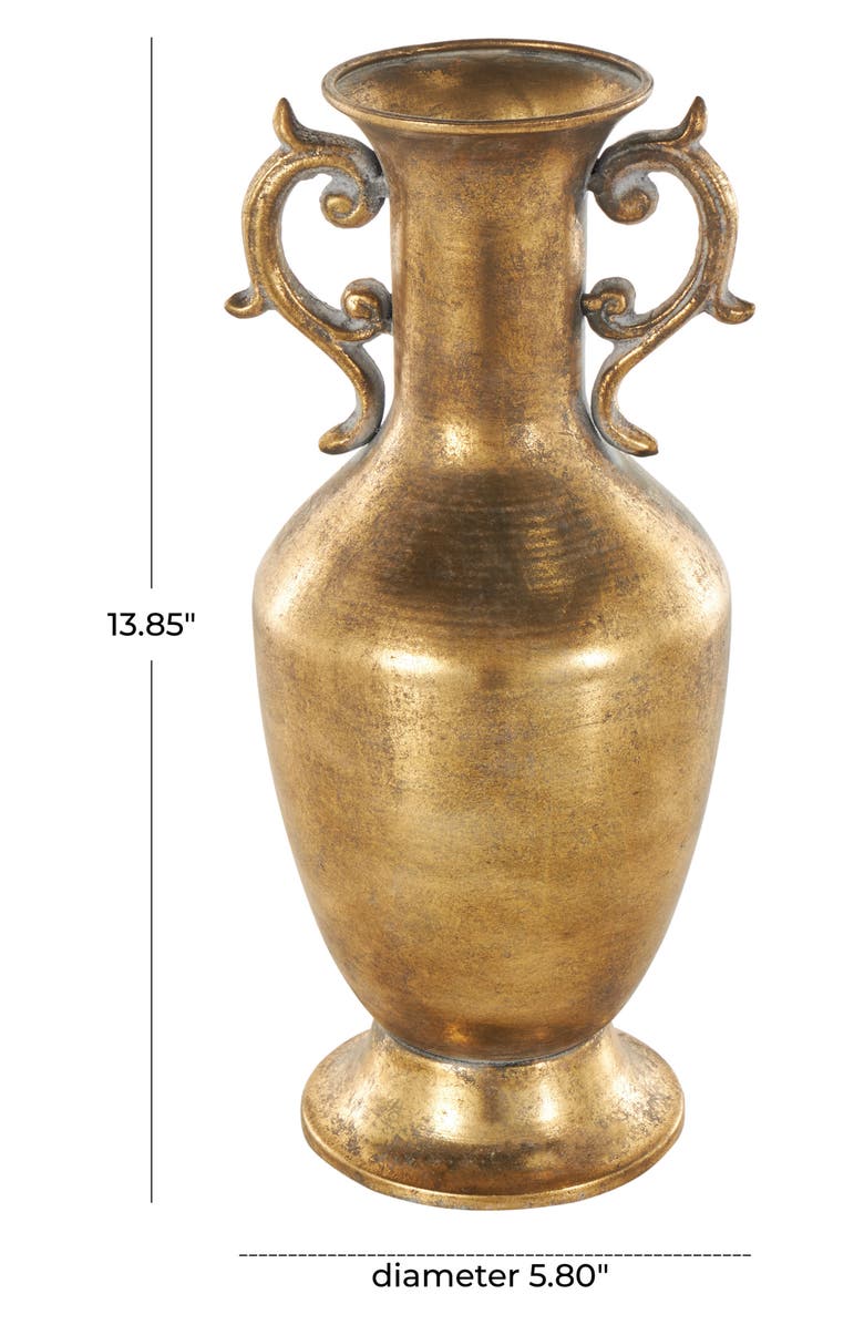 VIVIAN LUNE HOME Antiqued Metal Vase, Alternate, color,