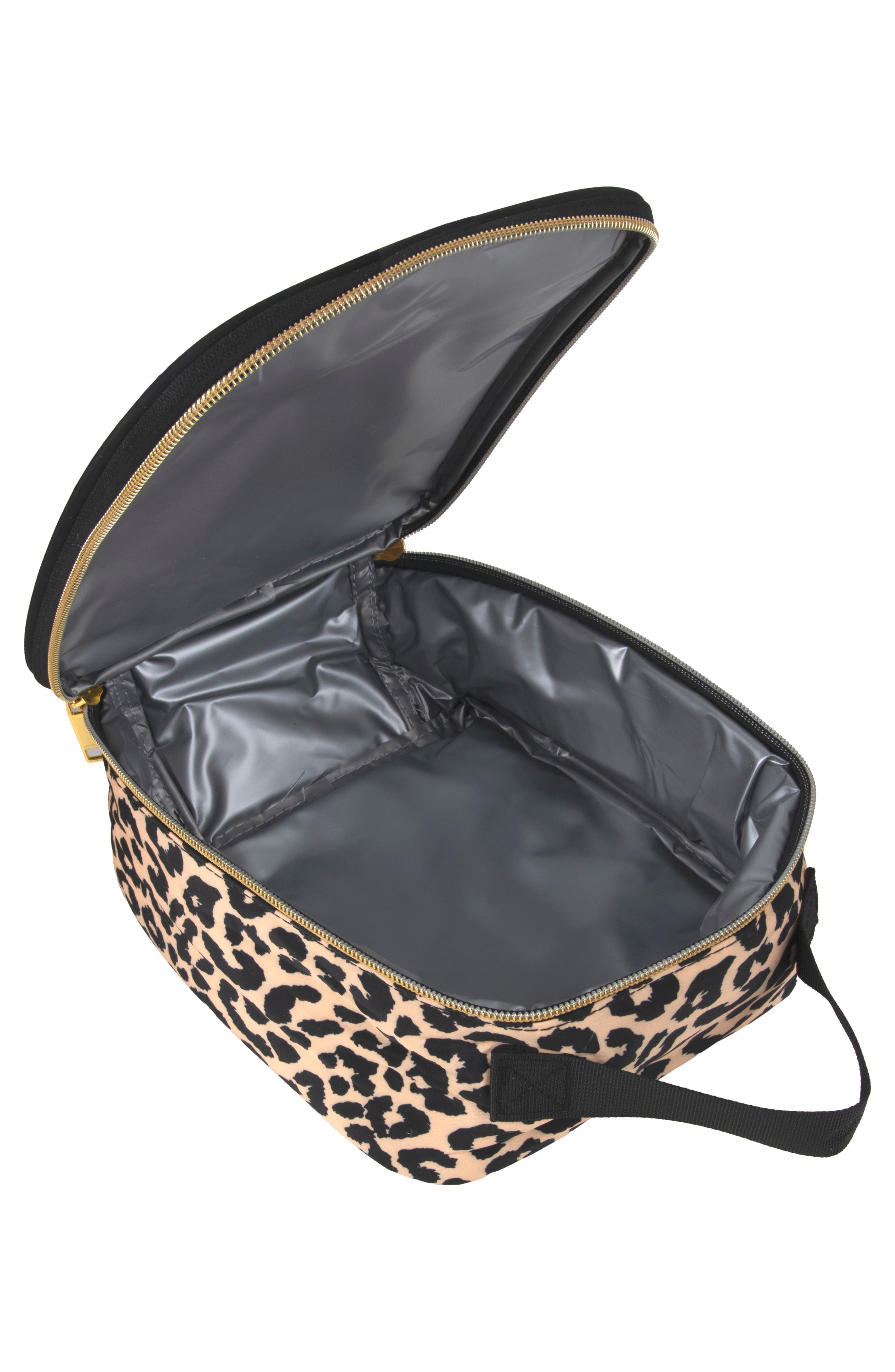 Kids' Leopard Print 3-Piece Backpack Set, Alternate, color, BLACK