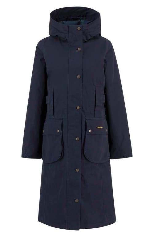 Barbour Bamburgh Hooded Waterproof Jacket In Blue
