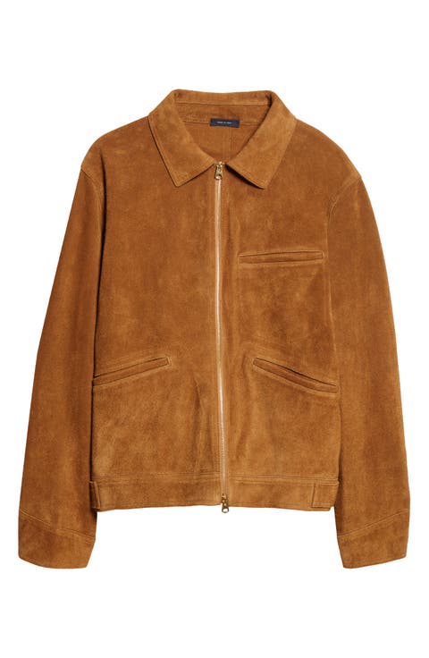Raw Suede Zip Jacket