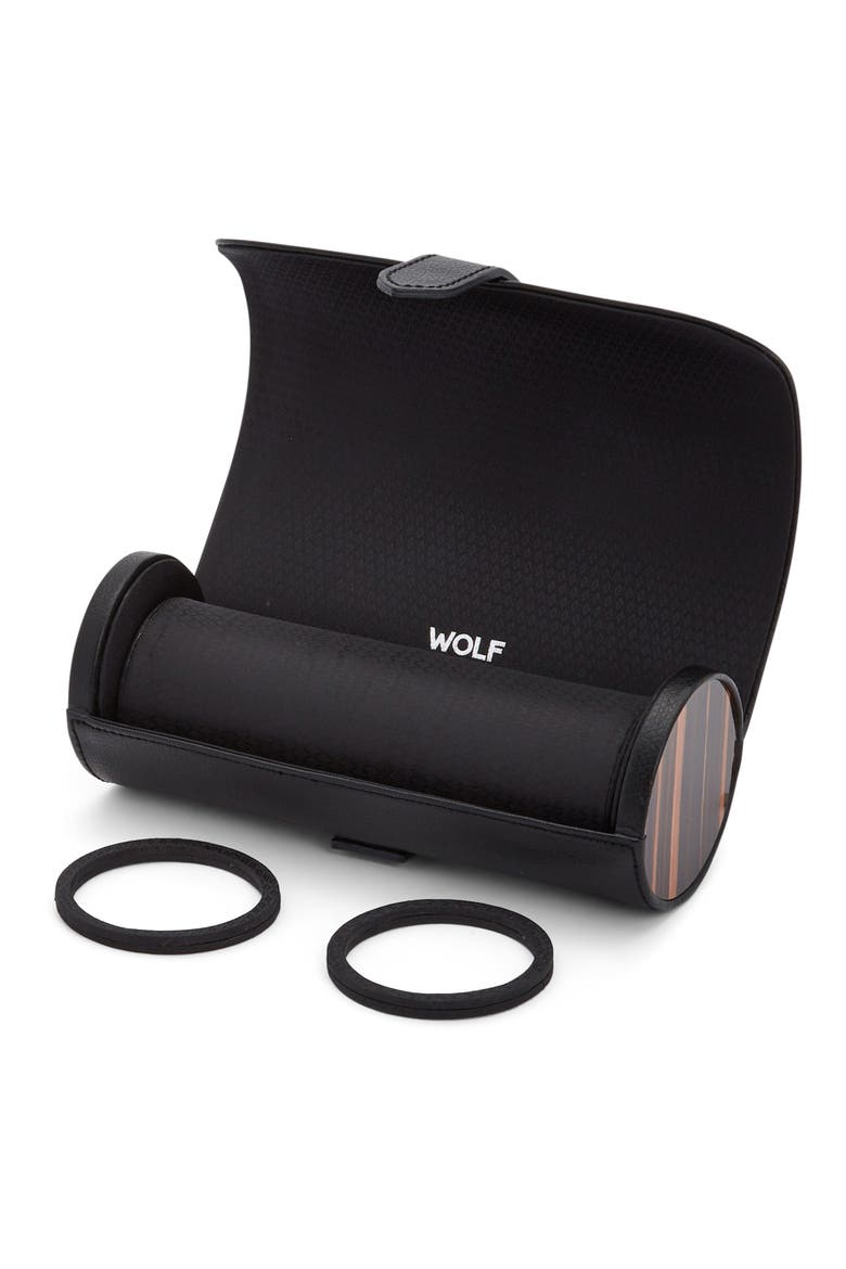 Roadster Watch Roll, Alternate, color, BLACK
