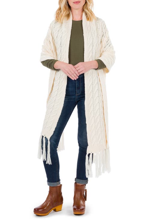 Oversize Cable Knit Scarf