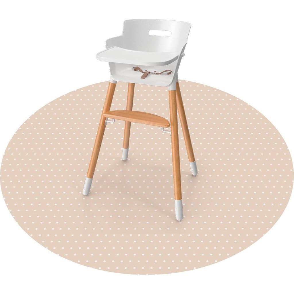 WeeSprout Baby Splat Mat for Kids, Large 51x51 Floor Playmat w/ Durable Waterproof Surface in Dotted Sand (Round)  product