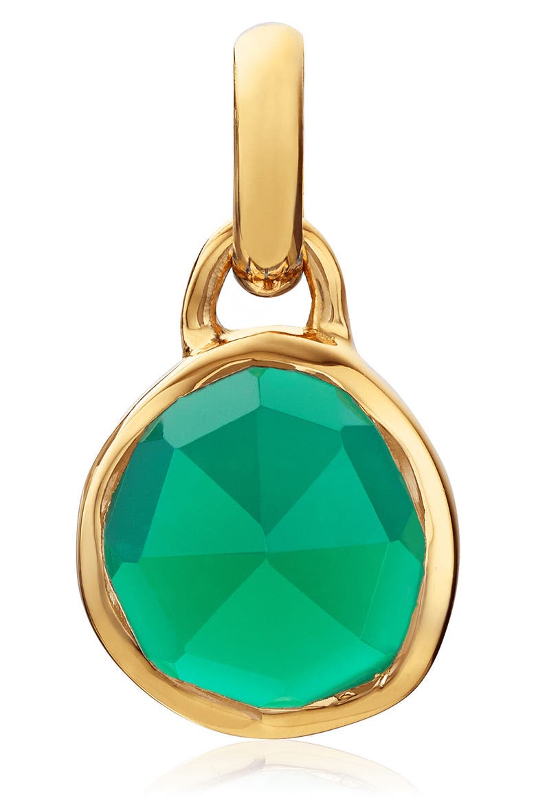 MV Siren™ Bezel Stone Pendant, Main, color, YELLOW GOLD