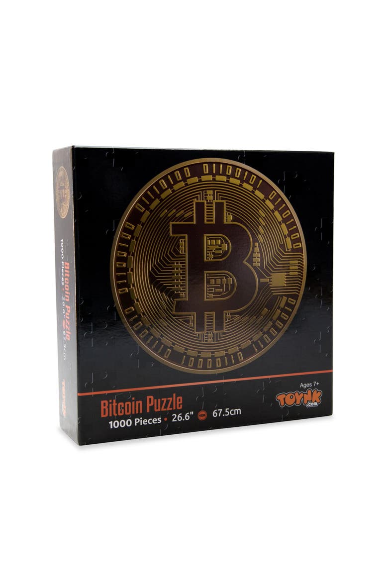 Bitcoin 1000-Piece Round Jigsaw Puzzle | Toynk Exclusive, Main, color, Brown