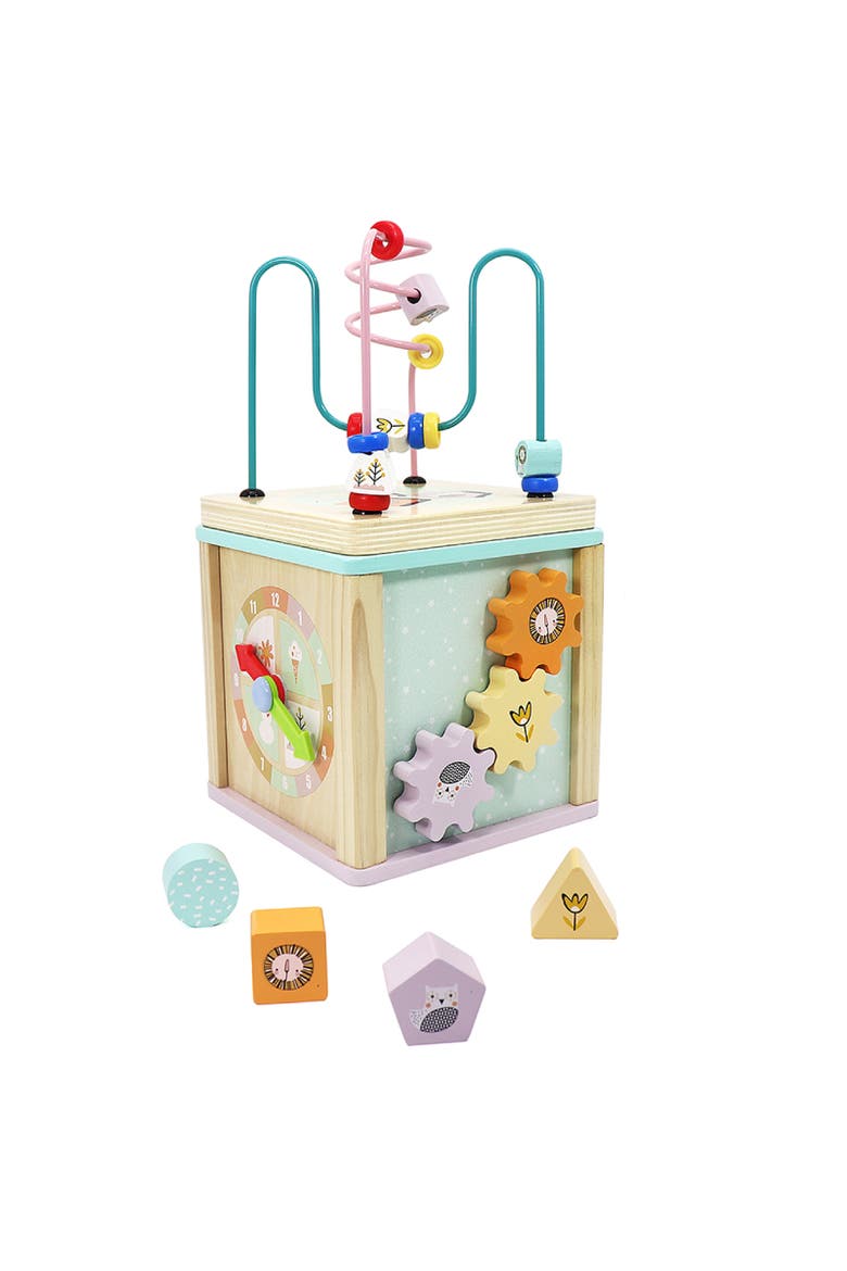 Wooden Activity Toy for 1, 2 Year-Old-Girls, Main, color, Blue